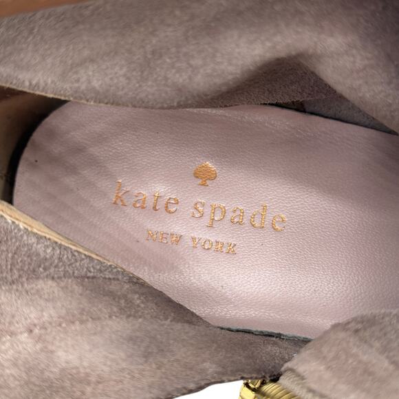 Kate Spade Betsie Fringe Boots Women's SZ 7.5 Gray Boho Folk Western Coachella - Picture 9 of 9